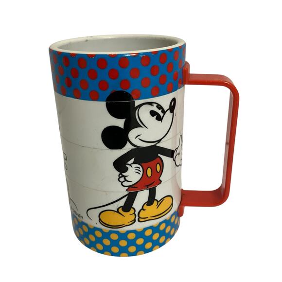 Vintage Disney MICKEY MOUSE Swivel Rotating Puzzle Cup Mug by Elandia - Picture 1 of 8